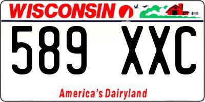 WI license plate 589XXC