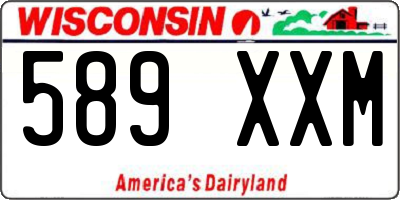 WI license plate 589XXM