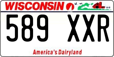 WI license plate 589XXR