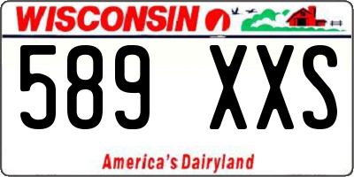 WI license plate 589XXS