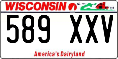 WI license plate 589XXV