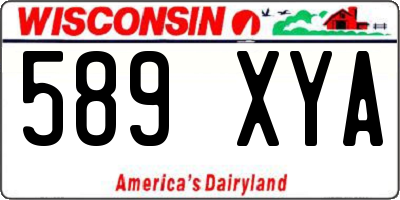 WI license plate 589XYA