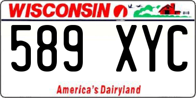 WI license plate 589XYC