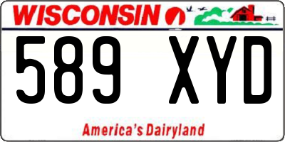WI license plate 589XYD