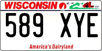 WI license plate 589XYE