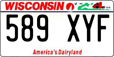 WI license plate 589XYF