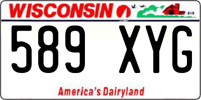 WI license plate 589XYG