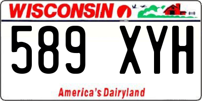WI license plate 589XYH