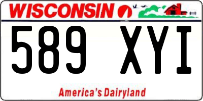WI license plate 589XYI