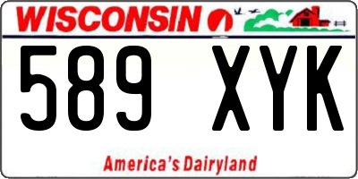 WI license plate 589XYK