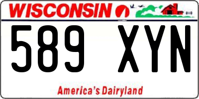 WI license plate 589XYN