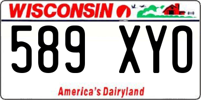 WI license plate 589XYO