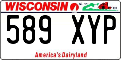 WI license plate 589XYP