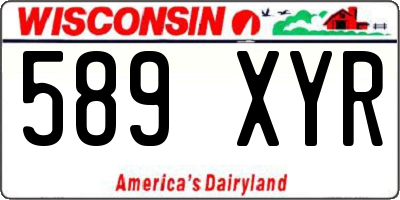 WI license plate 589XYR