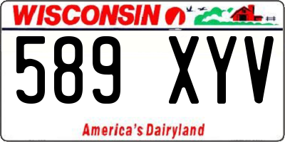 WI license plate 589XYV