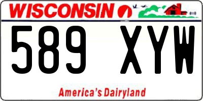 WI license plate 589XYW