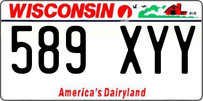 WI license plate 589XYY