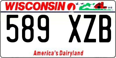 WI license plate 589XZB