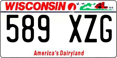 WI license plate 589XZG