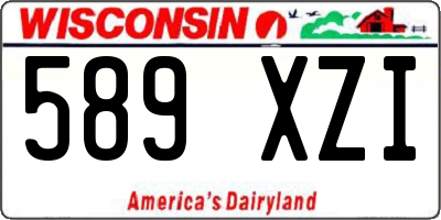 WI license plate 589XZI