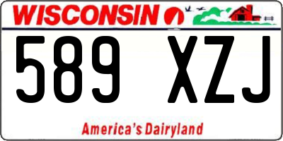 WI license plate 589XZJ