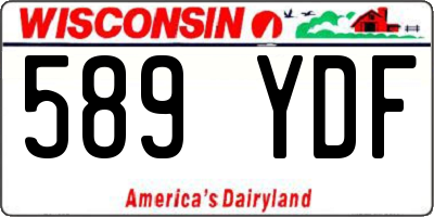 WI license plate 589YDF