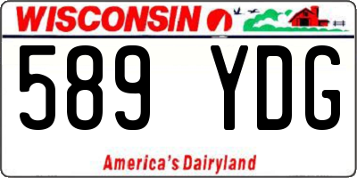WI license plate 589YDG