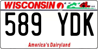 WI license plate 589YDK