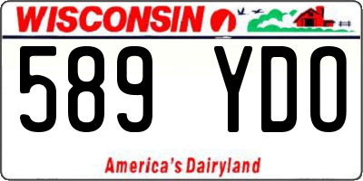 WI license plate 589YDO