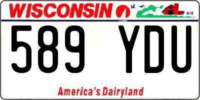 WI license plate 589YDU