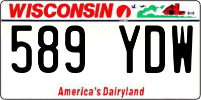 WI license plate 589YDW