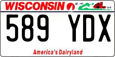 WI license plate 589YDX