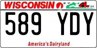 WI license plate 589YDY