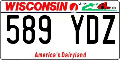 WI license plate 589YDZ
