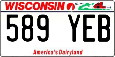 WI license plate 589YEB