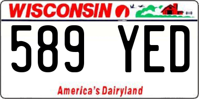 WI license plate 589YED