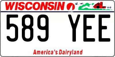 WI license plate 589YEE