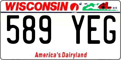WI license plate 589YEG