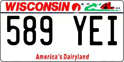 WI license plate 589YEI