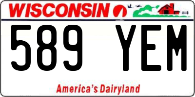 WI license plate 589YEM