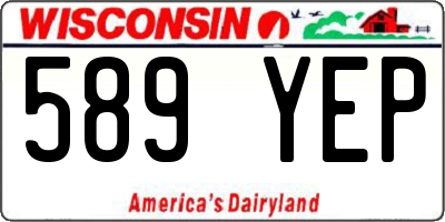 WI license plate 589YEP