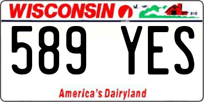 WI license plate 589YES