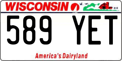 WI license plate 589YET