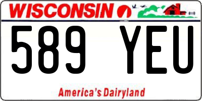 WI license plate 589YEU