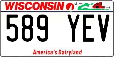 WI license plate 589YEV