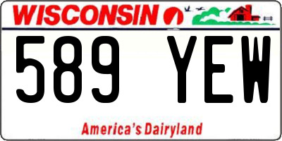 WI license plate 589YEW