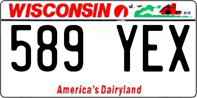 WI license plate 589YEX