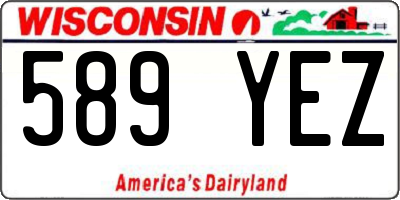 WI license plate 589YEZ