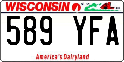WI license plate 589YFA
