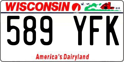 WI license plate 589YFK